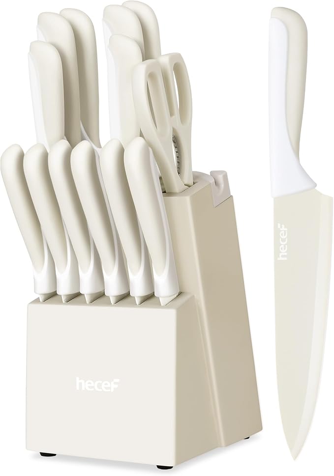hecef 15 Pieces Kitchen Knife Set by hecef
