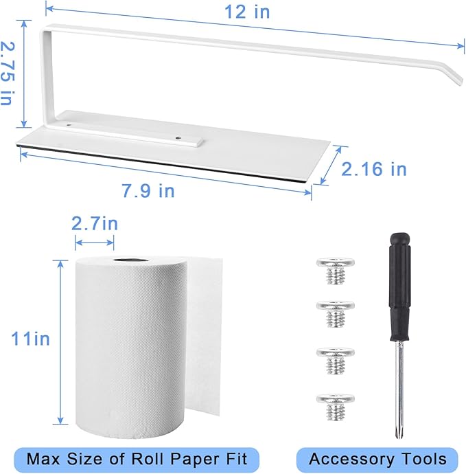Magnetic Paper Towel Holder for Fridge, Toilet Paper Roll Holder Magnetic Paper - Image 2