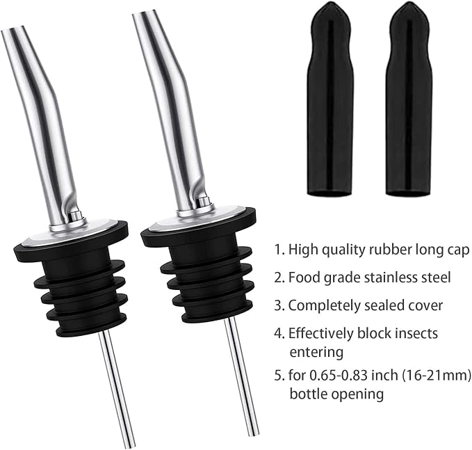 Pafusen 12 Pack Liquor Bottle Pourers, Liquor Pour Spout - Image 2