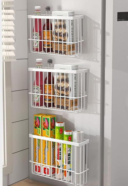 3 Piece Kitchen Cabinet Door Storage Box, Self Adhesive Wall Mounted Storage by EigPluy