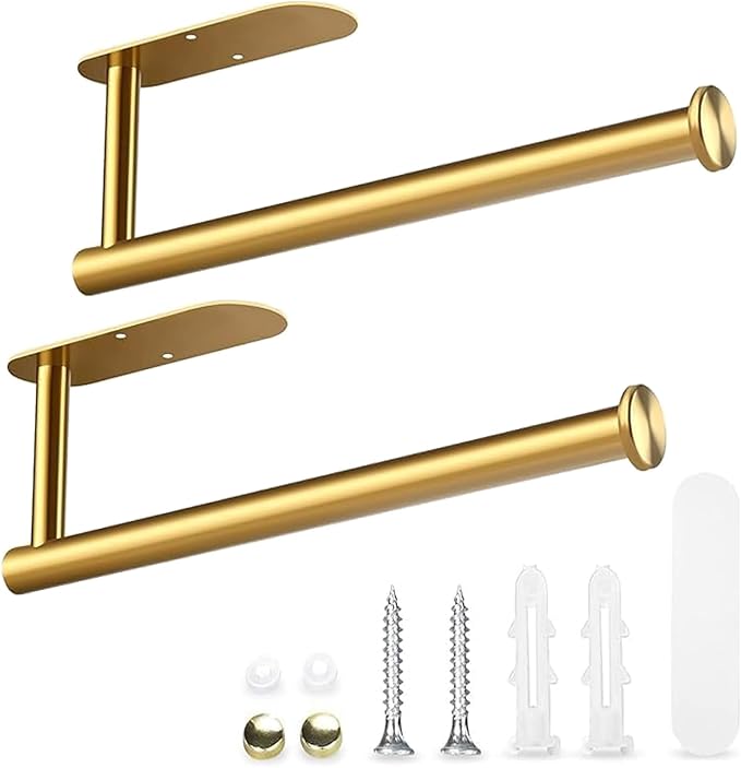 2PCS Fliverly Self Adhesive Paper Towel Holder Under Cabinet Mount, Wall by Fliverly