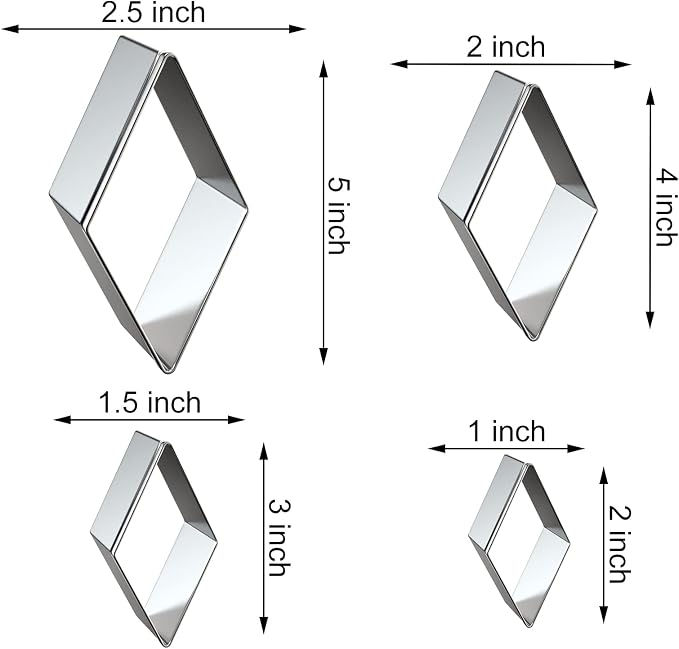 Rhombus Diamond Cookie Cutter Set - Image 2