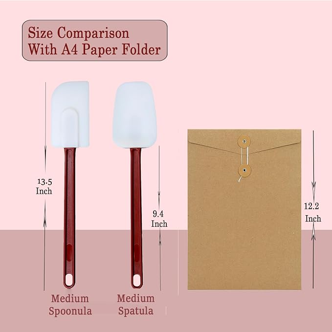 14 INCH Silicone Spatulas Heat Resistant Heavy Duty Rubber Spatulas Commercial - Image 5