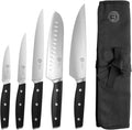 MasterChef Chef Knife Set with Bag, Knife Roll Set with 5 Professional Quality by MasterChef