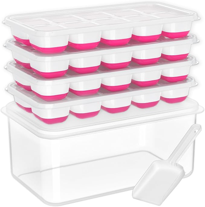 DOQAUS Ice Cube Tray with Lid and Bin by DOQAUS