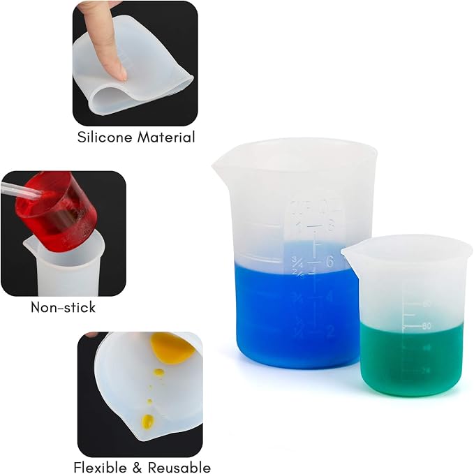 Gartful 16PCS Silicone Measuring Cups Set, Resin Casting DIY Tool Kit - Image 4