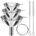 Metal Stainless Steel Funnel, Large Medium Small Funnel Set of 3, Food Grade by YLYL