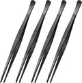 Yaomiao 4 Packs 12 Inch Bar Tweezers Black Cocktail Tongs Long Garnish Tweezers by Yaomiao