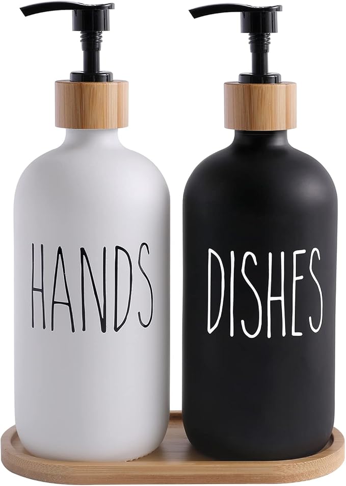 MOMEEMO Soap Dispenser Set, Contains Hand and Dish Soap Dispenser, Suitable by MOMEEMO
