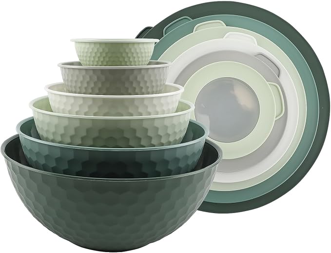 COOK WITH COLOR Mixing Bowls with Lids by CookwithColor