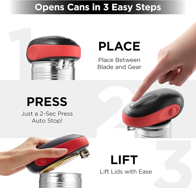 Kitchen Mama One-To-Go Electric Can Opener: One Touch, Auto Stop, Smooth Edge - Image 3