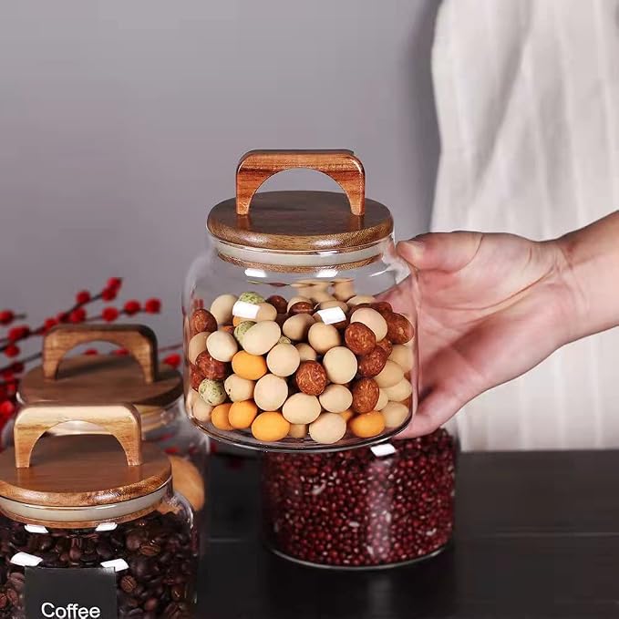 SAIOOL Glass Jars with Airtight Lid, Kitchen Canisters, Borosilicate Storage - Image 8