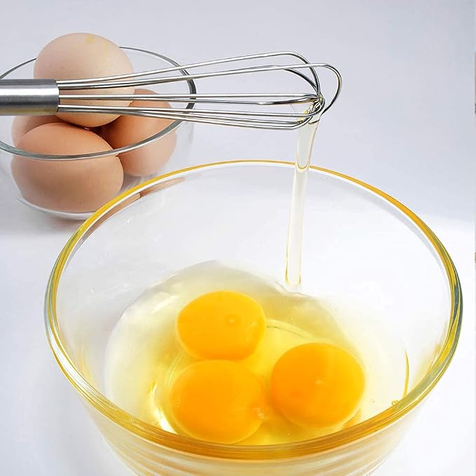 Mini Whisk, Stainless Steel Skinny Small Whisk Egg Beater - Image 5