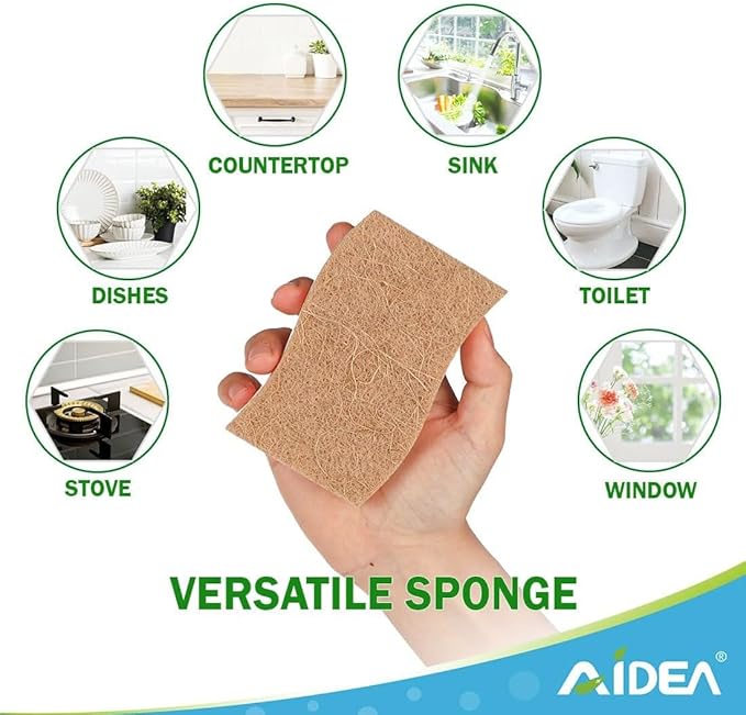 AIDEA Sponges Kitchen, Dish Sponges Non Scratch, Natural Sponge - Image 8