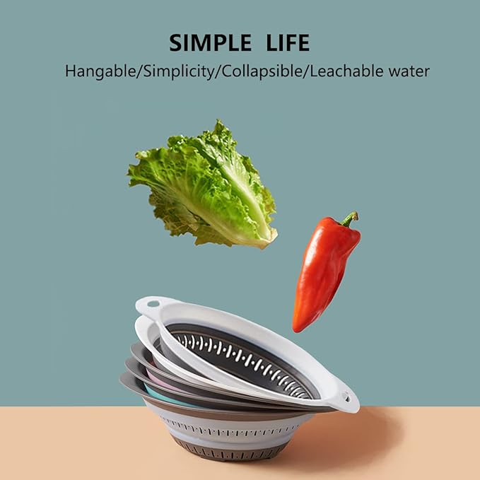 Collapsible Colander and Strainer, Silicone Strainer Colanders & Food Strainers - Image 7