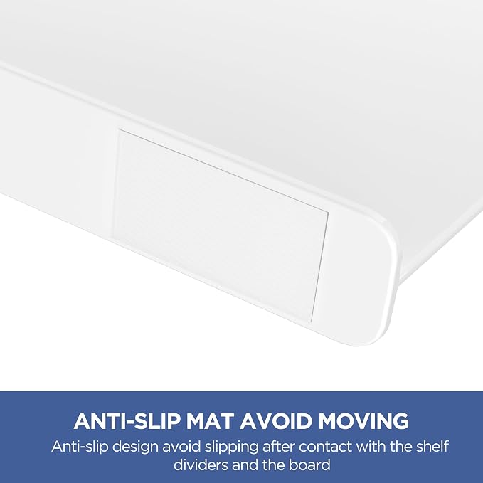 HBlife 8 Pcs White Acrylic Shelf Dividers, Vertical Purse Organizer - Image 5