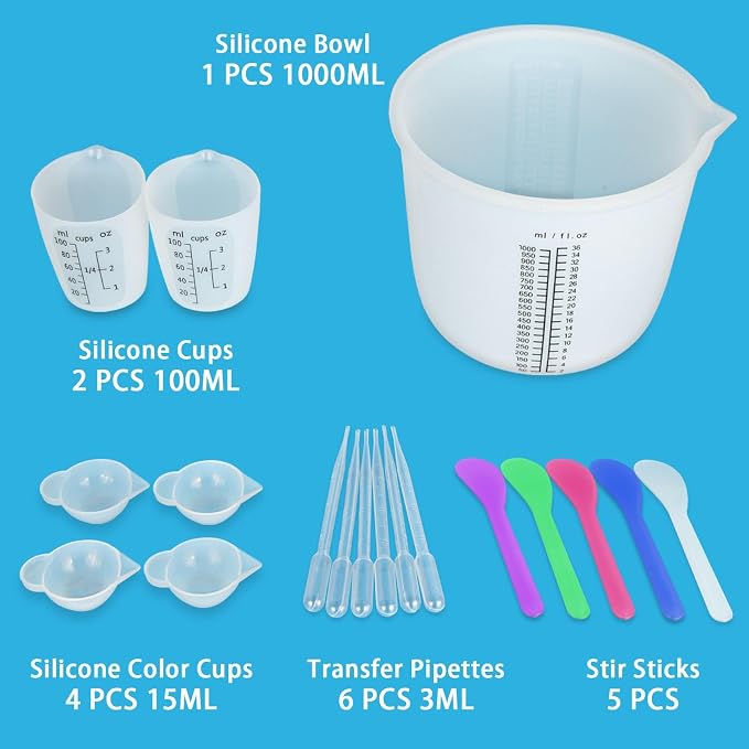 Creahaus 1000ML Large Silicone Measuring Cups - Image 3