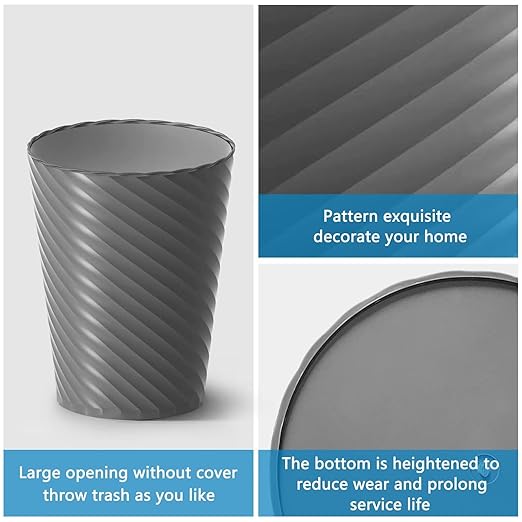 Lysam Bathroom Trash Can, 3 Pack 1.8 Gallons Small Trash Can - Image 4