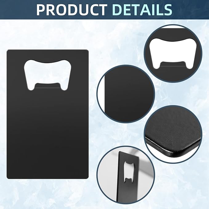 200 Pcs Credit Card Bottle Opener Bulk, Stainless Steel Metal Card Beer Bottle - Image 3