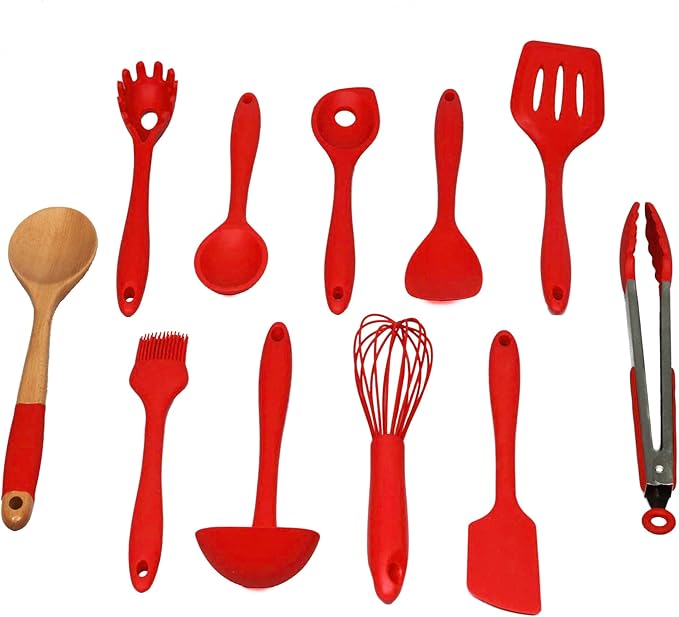 Chef Craft Premium Silicone Kitchen Tool and Utensil Set, 11 Piece Set by ChefCraft