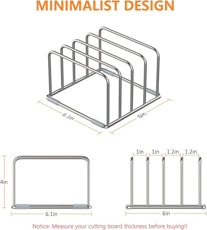 KORRTFID Cutting Board Holder Stand, Chopping Board Storage Rack, Cutting Board - Image 2
