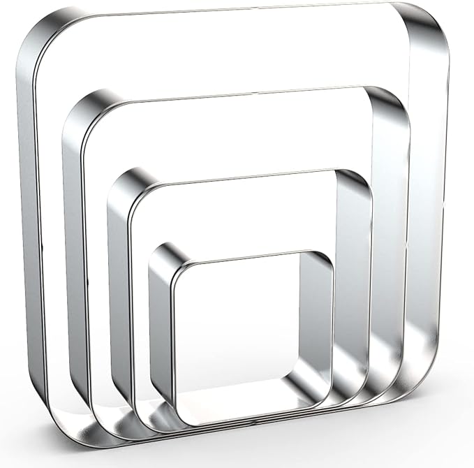 Rounded Square Cookie Cutter Set Large by QAAQS