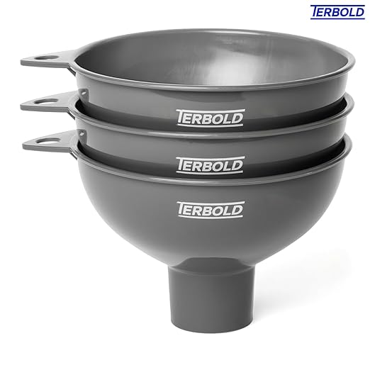 3pc Wide Mouth Canning Funnels for Filling Bottles and Mason Jars | Large Spout - Image 2