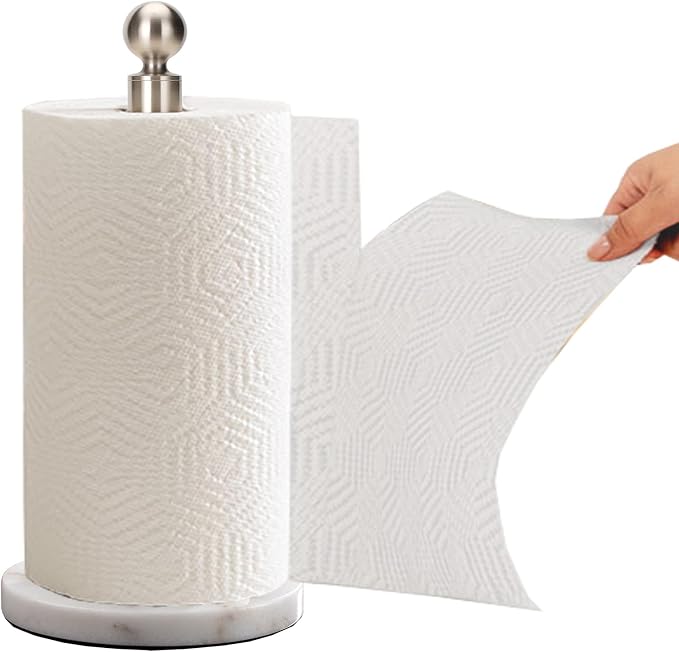 Paper Towel Holder Countertop, Standing Paper Towel Roll Holder by Kalitro