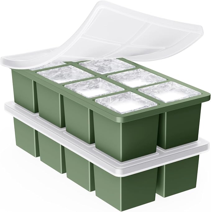 Large Ice Cube Trays for Whiskey: GGOW Big Silicone Ice Cube Trays by GGOW
