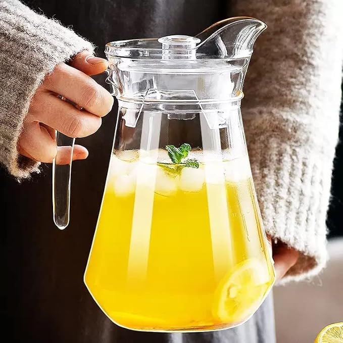 SOUJOY 2 Pack Plastic Pitcher, 68Oz Clear Iced Water Jug - Image 8
