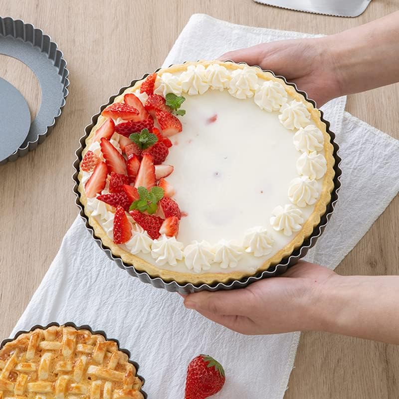 RICHSC-PAN Tart Pan Set, 11 & 9 Inch Tart Pans with 6Pcs 4 Inch Mini