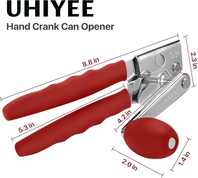 Commercial Can Opener, UHIYEE Hand Crank Can Opener Manual Heavy Duty - Image 7