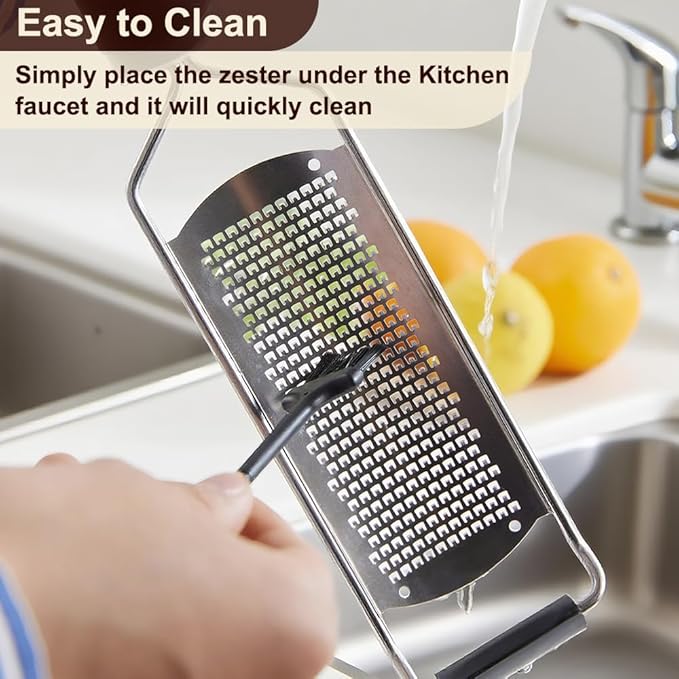 Upgraded Lemon Zester & Cheese Grater, Food Grade Stainless Steel None-Slip - Image 7