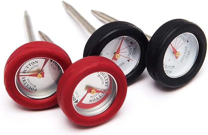 GrillPro 11381 4-Piece Min Meat Thermometers by GrillPro