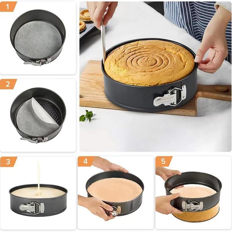 Springform Heart shaped Cake pans Round Squar Non-stick Cheesecake