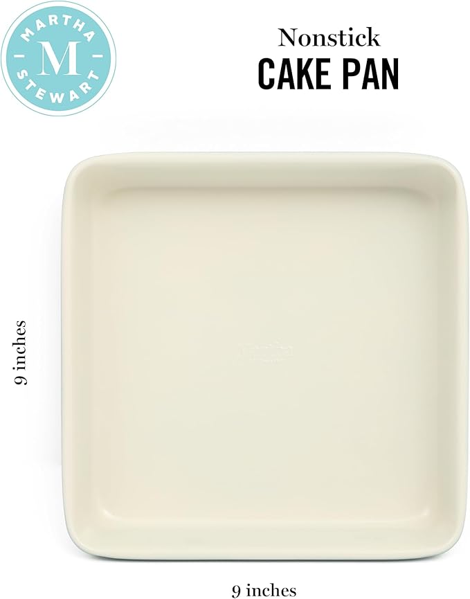 Martha Stewart Gallen 9 Inch Square Nonstick Carbon Steel Cake Pan - Image 2
