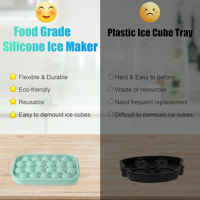 Ice Cube Tray, 2 Pack Silicone Ice Balls Maker - Image 7