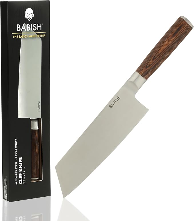 Babish 7.5-Inch Clef Knife – High-Carbon 1.4116 German Steel Kitchen Knife by Babish