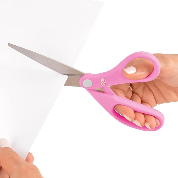 Westcott 15387 8-Inch Pink Ribbon Stainless Steel Scissors - Image 5