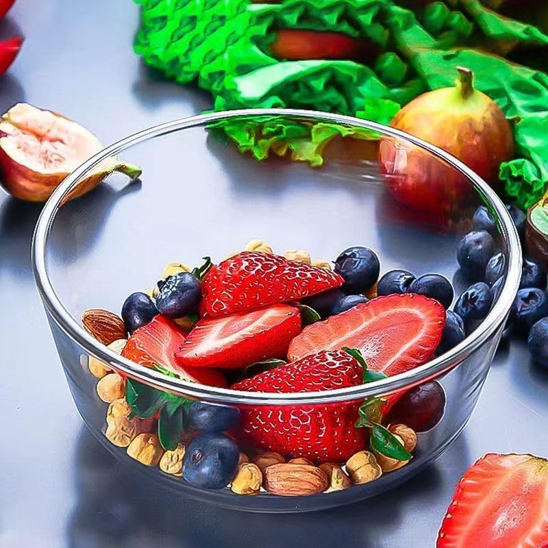 Glass Baking Bowl Large Salad Bowl for Oven/Microwave/Freezer Glass