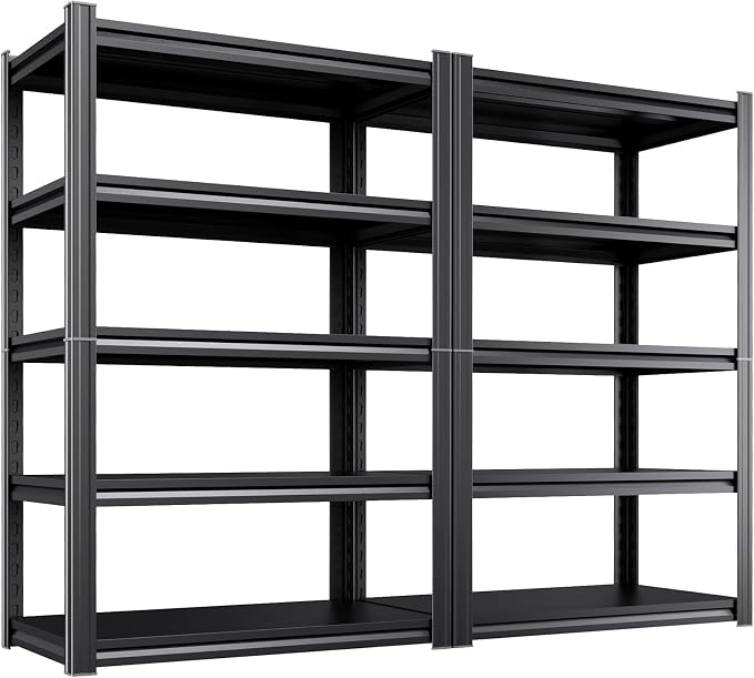 71" Hx35 Wx16 DMetal Garage Shelving 5 Tier Storage Shelves, Adjustable Heavy by Unknown