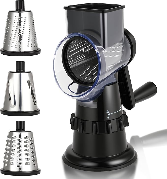 Rotary Cheese Grater Hand Crank, Vegetable Slicer by Unknown