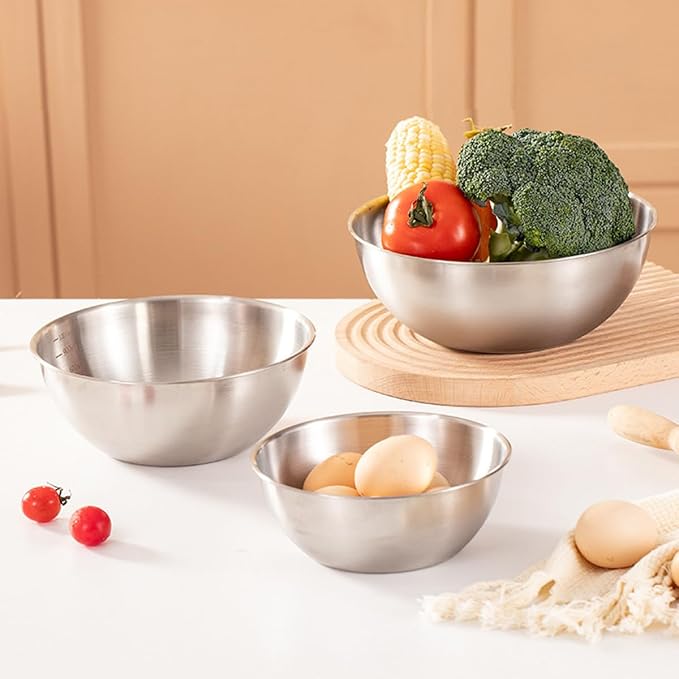 Stainless Steel Salad Bowls Set - Image 3