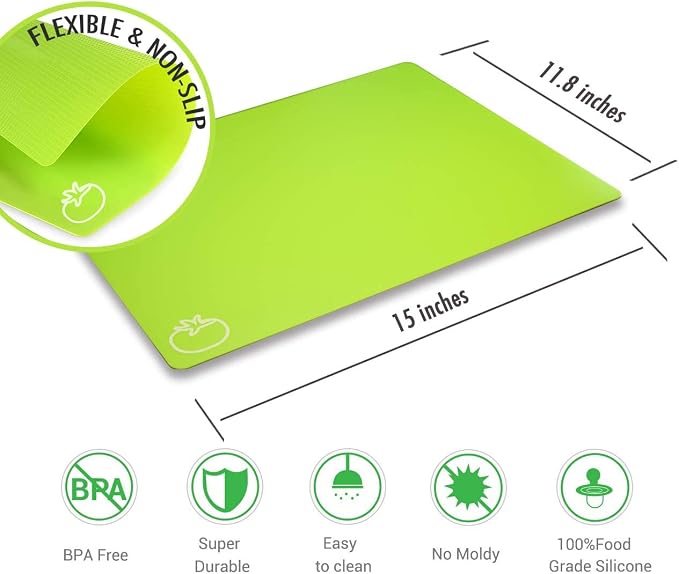 Cutting Board Mats Flexible Plastic Colored Mats - Image 4