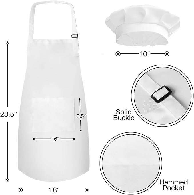 Novelty Place Kid's Apron with Chef Hat Set - Image 2