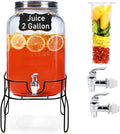 2 Gallon Glass Drink Dispensers by Novellaire