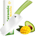 Durable Ceramic Knife for Chopping Vegetables & Fruits, 6” Non-Reactive and by VegItPro