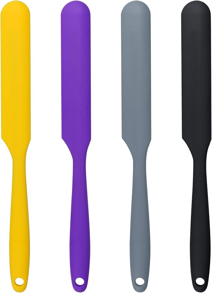 4pcs Silicone Spatula Set Heat Resistant Cake Cream Butter Spatulas Mixing by SUMERSHA