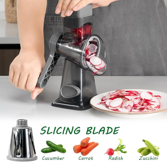 Cheese Grater Hand Crank Rotary Vegetables Shredder - Image 5