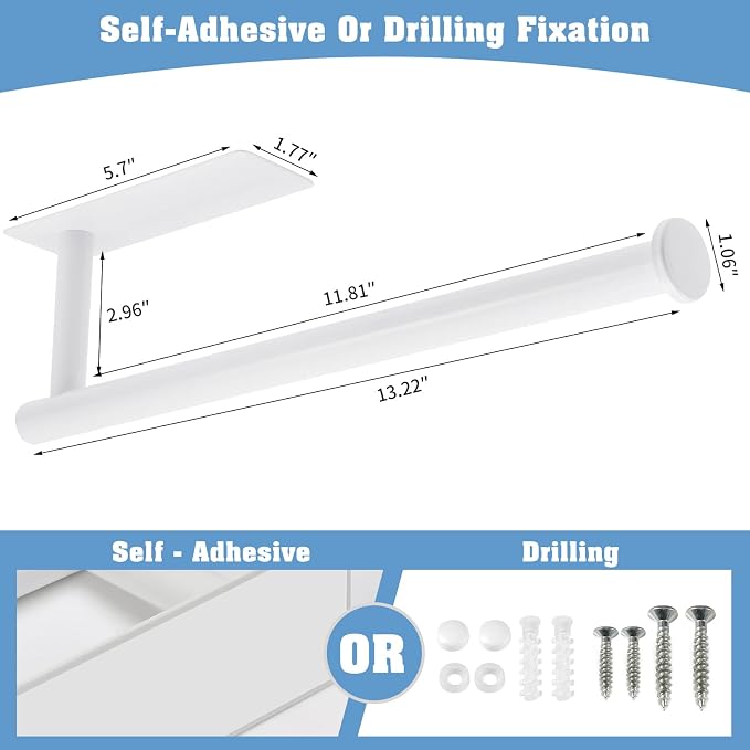 theaoo White Paper Towel Holder - Image 4